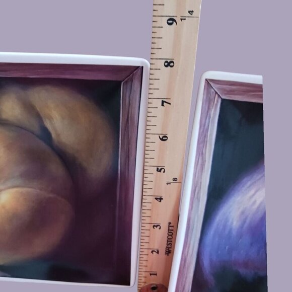 CIC by Jay Mercado Set Of 4 Ceramic Fruit-Themed Square Plates - Picture 8 of 13